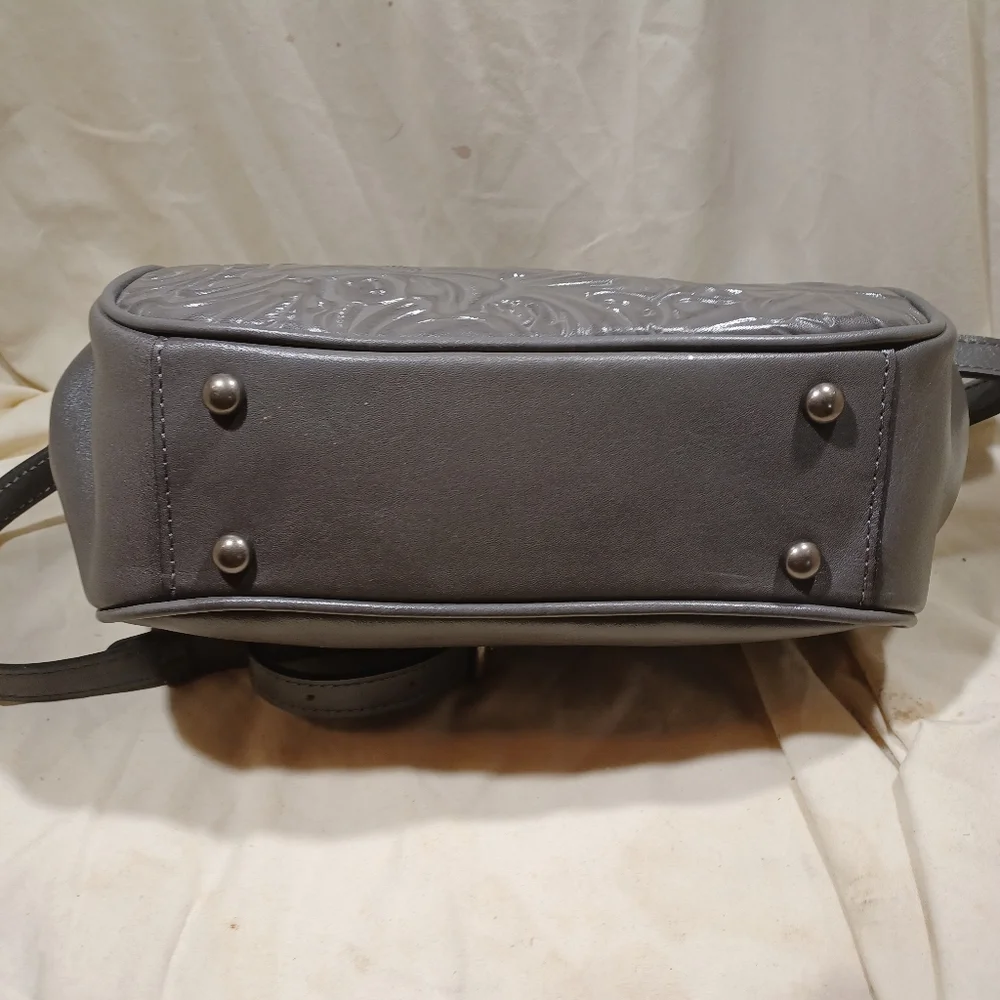 Patricia Nash All Leather Satchel Or Shoulder Bag - Picture 6 of 10